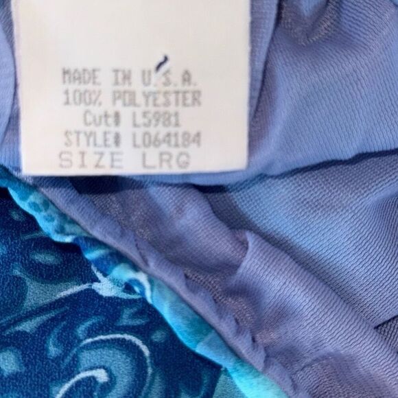 Vintage 90’s Layered Blue Floral Chiffon Long Skirt Size Large - Picture 11 of 11